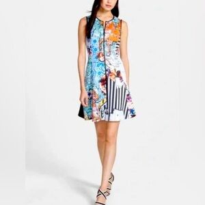 Clover Canyon Printed Map Neoprene Dress